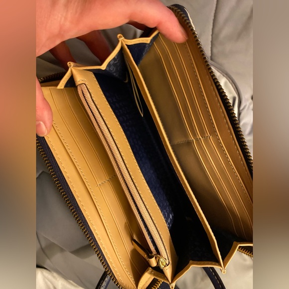 Kate Spade Navy and White Striped Satchel - Picture 11 of 12